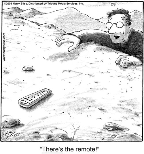 "There's the remote!"