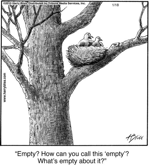 "Empty? How can you call this 'empty'? What's empty about it?"