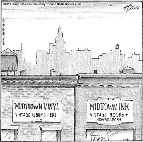 "Midtown Vinyl. Vintage albums + EPs. Midtown Ink. Vintage books + newspapers."