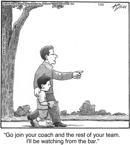 "Go join your coach and the rest of your team. I'll be watching from the bar."