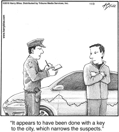 "It appears to have been done with a key to the city, which narrows the suspects."