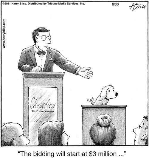 "The bidding will start at $3 million ..."