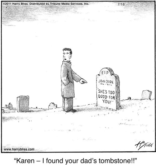 "Karen — I found your dad’s tombstone!!"