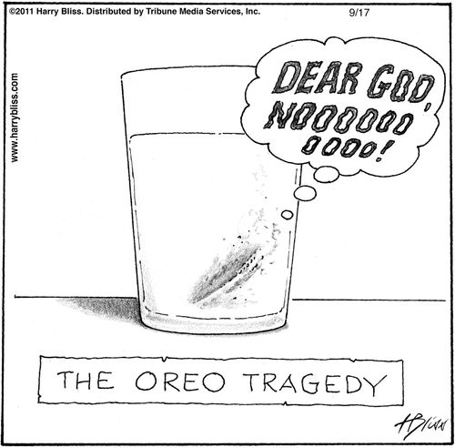 "Dear God, noooooo oooo!"  "The Oreo tragedy"