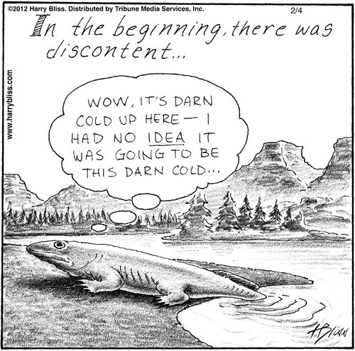 "In the beginning, there was discontent... Wow, it's darn cold up here — I had no idea it was going to be this darn cold..."