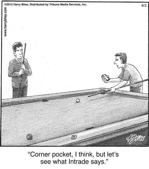 "Corner pocket, I think, but let’s see what Intrade says."