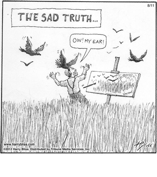 "The sad truth… Ow! My ear!"