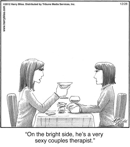 "On the bright side, he's a very sexy couples therapist."