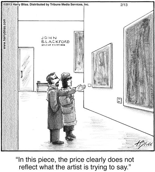 "In this piece, the price clearly does not reflect what the artist is trying to say."