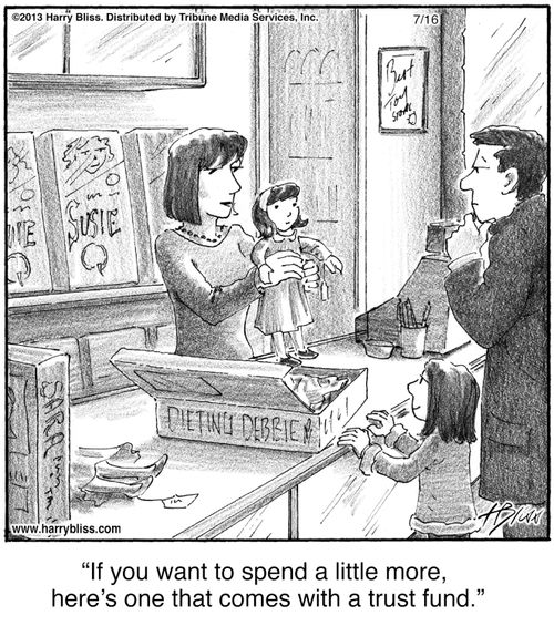 "If you want to spend a little more, here's one that comes with a trust fund."