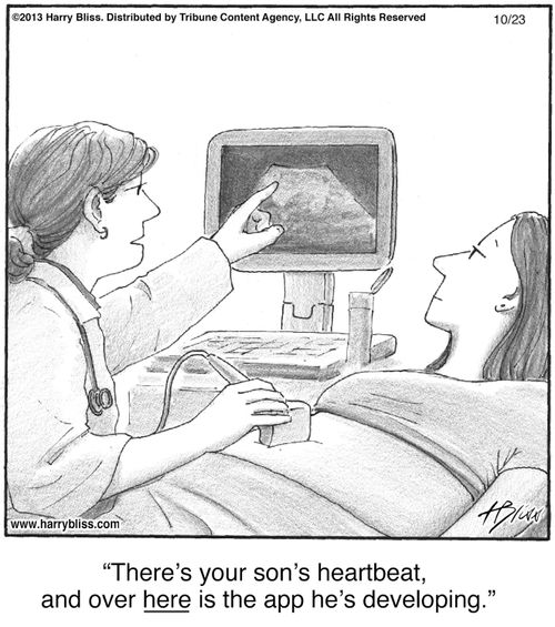 "There's your son's heartbeat, and over here is the app he's developing."
