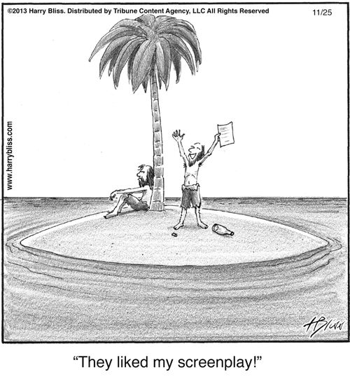 "They liked my screenplay!"