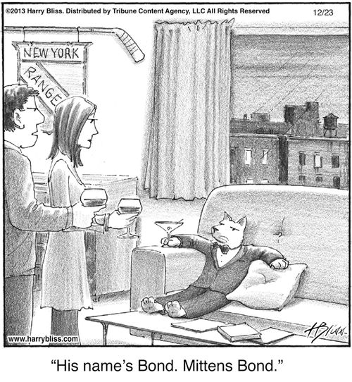 "His name's Bond. Mittens Bond."