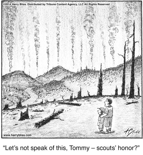 "Let’s not speak of this, Tommy – scouts’ honor?"
