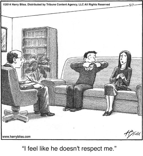 "I feel like he doesn't respect me."