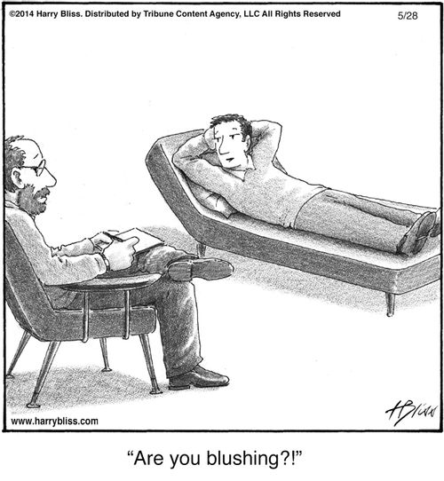 "Are you blushing?!"