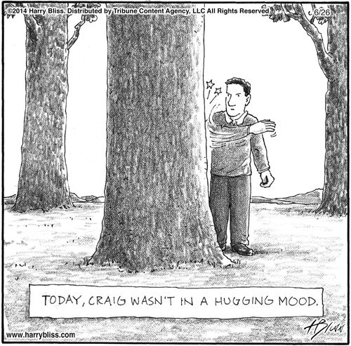 "Today, Craig wasn't in a hugging mood."