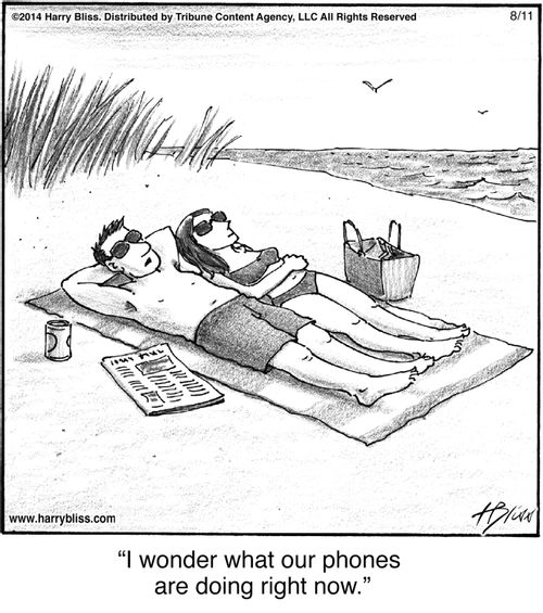 "I wonder what our phones are doing right now."
