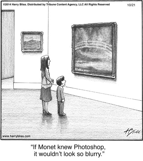 "If Monet knew Photoshop, it wouldn't look so blurry."