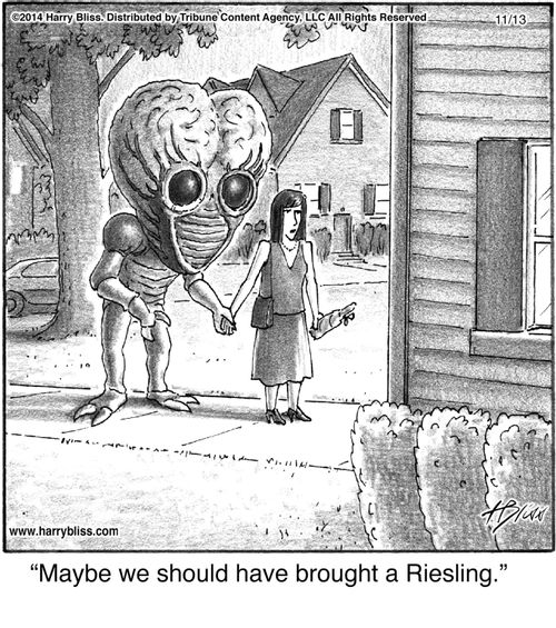"Maybe we should have brought a Riesling."