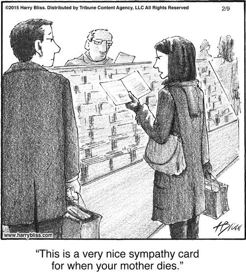 "This is a very nice sympathy card for when your mother dies."