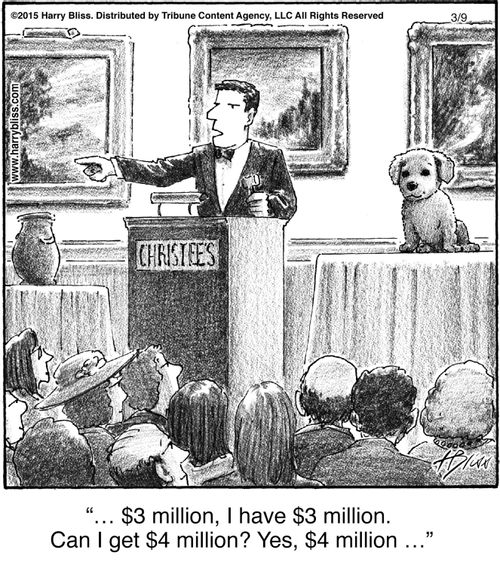 "... $3 million, I have $3 million. Can I get $4 million? Yes, $4 million ..."