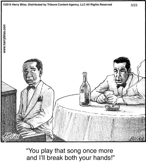 "You play that song once more and I'll break both your hands!"