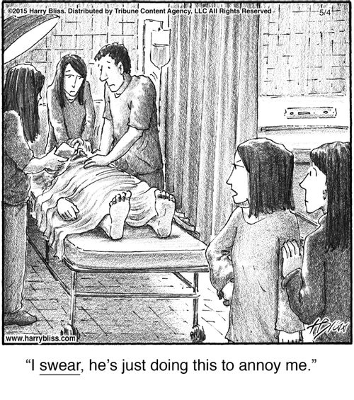 "I swear, he's just doing this to annoy me."