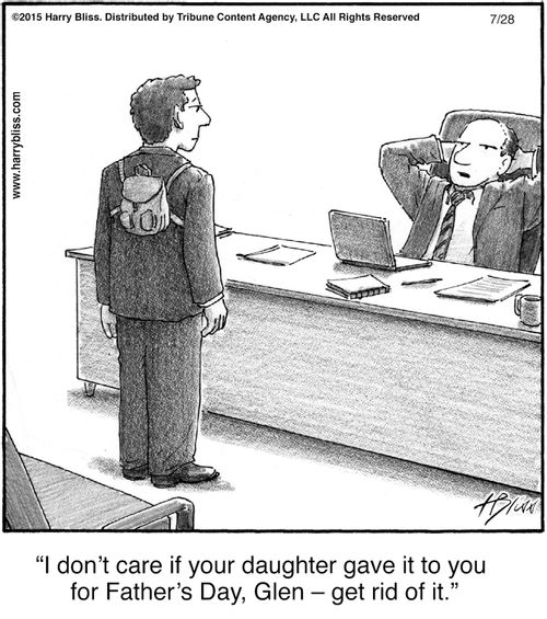 "I don’t care if your daughter gave it to you for Father’s Day, Glen – get rid of it."