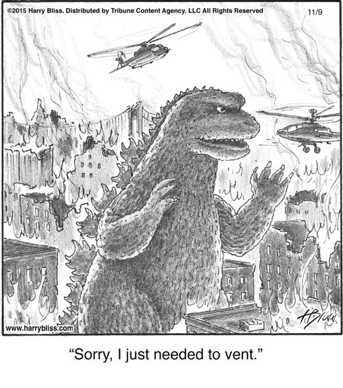 "Sorry, I just needed to vent."