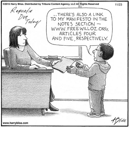 "There's also a link to my manifesto in the notes section—www.freewilioz.org, articles four and five, respectively."