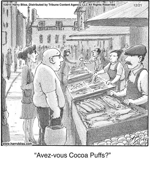 "Avez-vous Cocoa Puffs?"