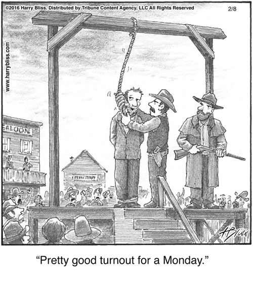 "Pretty good turnout for a Monday."
