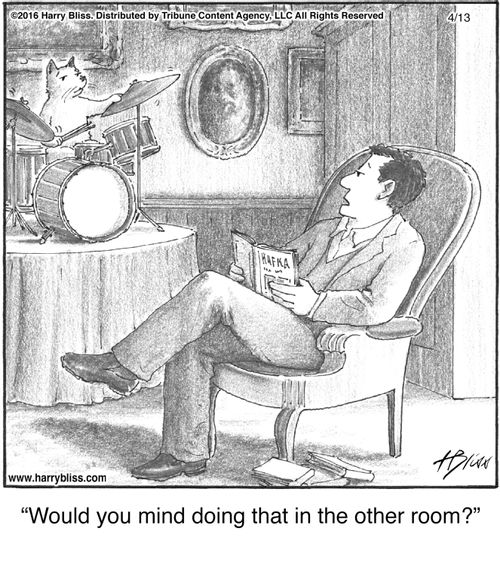 "Would you mind doing that in the other room?"