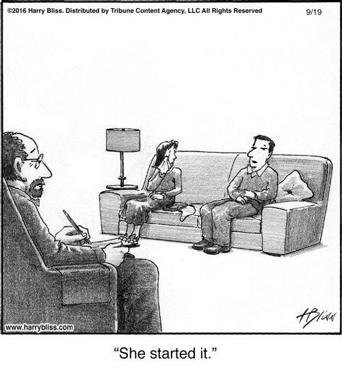 "She started it."