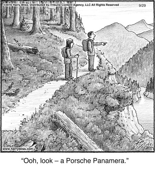 "Ooh, look – a Porsche Panamera."