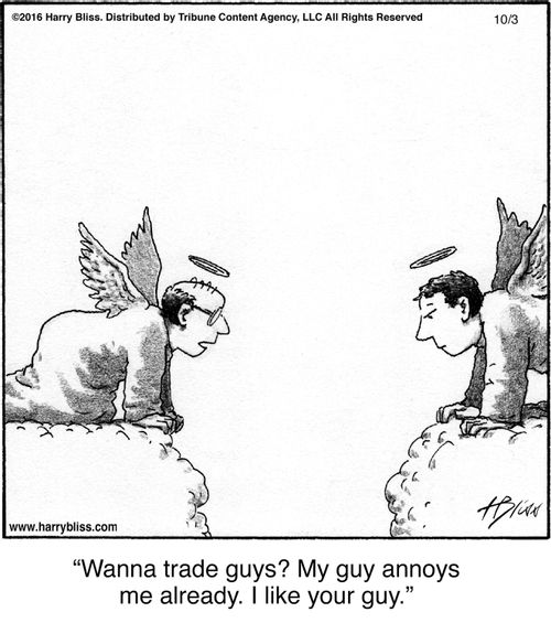"Wanna trade guys? My guy annoys me already. I like your guy."