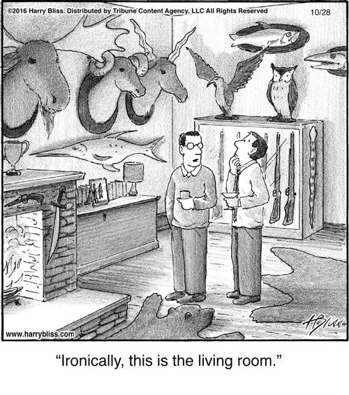 "Ironically, this is the living room."