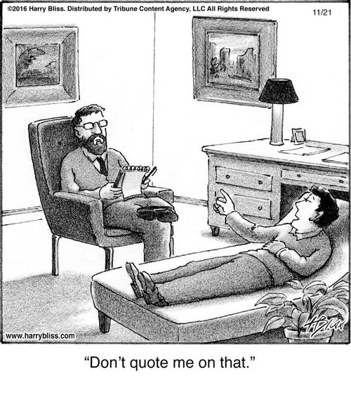 "Don't quote me on that."