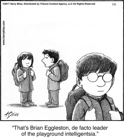 "That's Brian Eggleston, de facto leader of the playground intelligentsia."