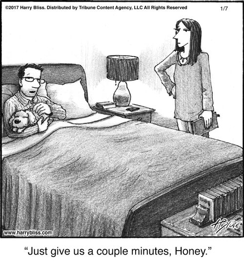 "Just give us a couple minutes, Honey."