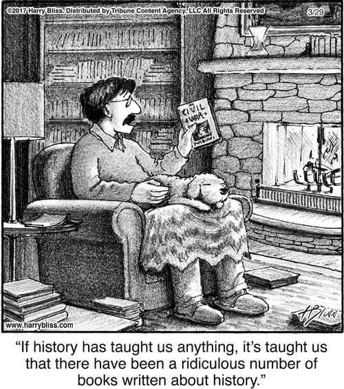 "If history has taught us anything, it's taught us that there have been a ridiculous number of books written about history."