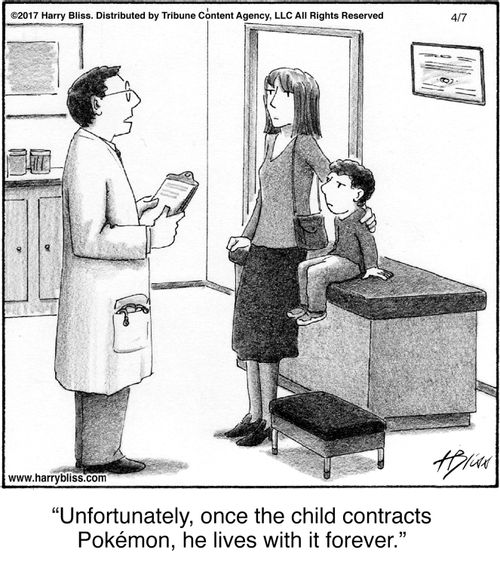 "Unfortunately, once the child contracts Pokémon, he lives with it forever."