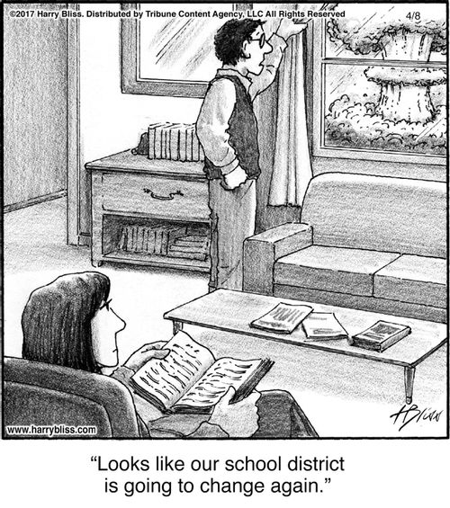 "Looks like our school district is going to change again."