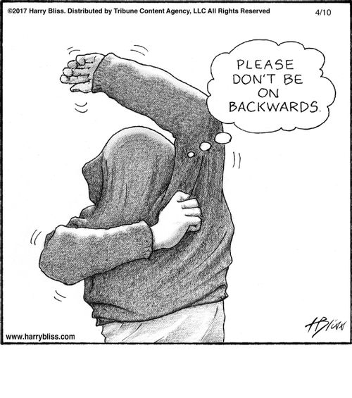 "Please don't be on backwards."