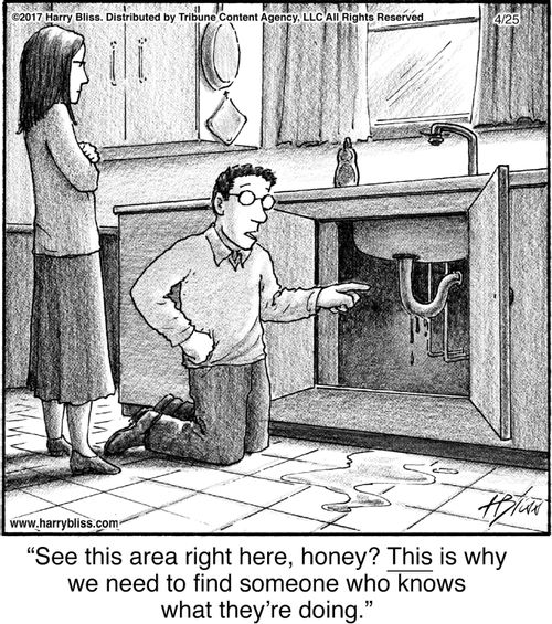 "See this area right here, honey? This is why we need to find someone who knows what they're doing."