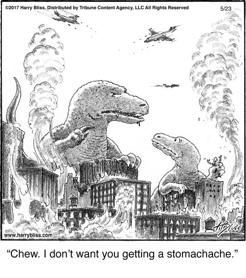 "Chew. I don’t want you getting a stomachache."
