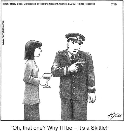 "Oh, that one? Why I'll be – it's a Skittle!"