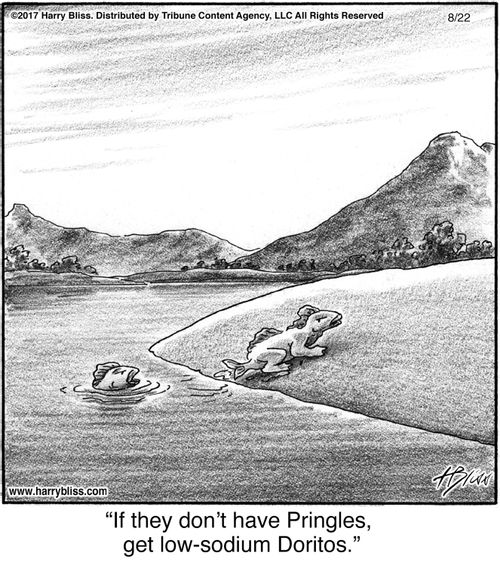 "If they don’t have Pringles, get low-sodium Doritos."