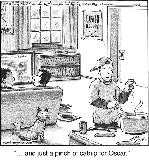 "... and just a pinch of catnip for Oscar."